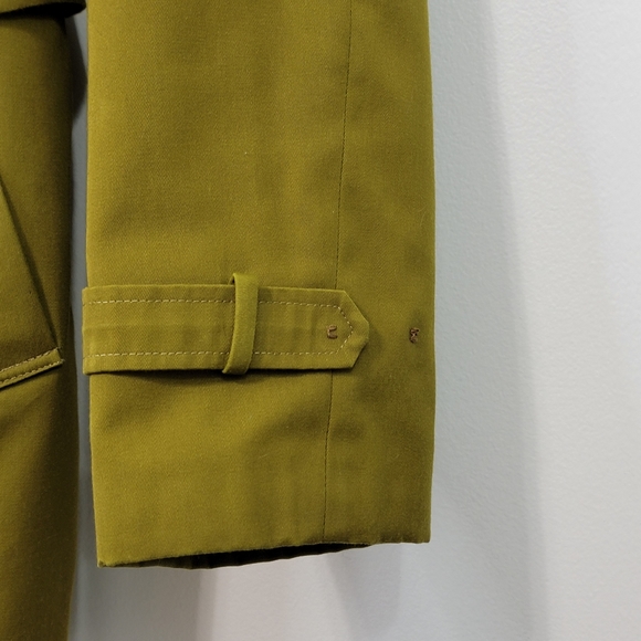 Vintage Oakbrook Sportswear Split Pea Green Long Coat With Fur Lining - Picture 3 of 16